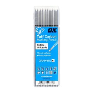 OX Tuff Carbon Marking Pencil Graphite Lead Refills (10 pack)